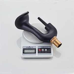 Vàng sáng tạo rửa lưu vực vòi nước nóng và lạnh phòng tắm bồn rửa vòi nước lỗ duy nhất nhà vệ sinh phòng tắm vòi nước gắn trên sàn - Product Image 4