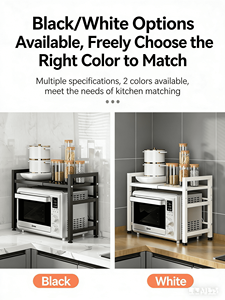 Étagère de cuisine extensible à trois niveaux robuste – Support de <span class=keywords><strong>rangement</strong></span> moderne et écologique pour micro-ondes et <span class=keywords><strong>organisation</strong></span> domestique - Product Image 2