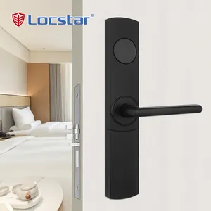 Locstar 전자 키패드 침실 Deadbolt 디지털 안전 Rifd 시스템 소프트웨어 보안 호텔 키 카드 도어 잠금