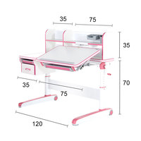 Bureau d'apprentissage ergonomique en bois de haute qualité pour enfants, mobilier moderne pour la maison, table d'étude réglable en hauteur pour chambre d'enfant