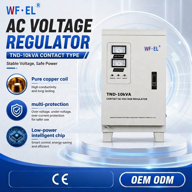 TND 10 Kva Factory Price Automatic Ac Servo Voltage Stabilizer / Regulator for 220/230 Volts 50hz 60hz Copper SVC
