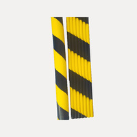 Bandes anti-collision autocollantes en mousse PU noire et jaune, ignifuges et résistantes au feu, pour la protection des parkings