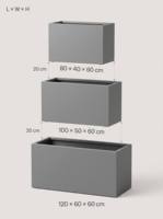 Jardinière rectangulaire en PRV personnalisée, grande, pour intérieur et extérieur, usage commercial, aménagement paysager, hôtels, bureaux, centres commerciaux, jardins, vente en gros, OEM