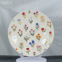 Ensemble d'assiettes en céramique gaufrée blanche et or 24k de luxe uniques Plats à dîner Assiettes à dessert plates pour offrir
