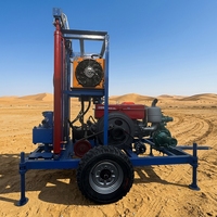 Foreuse rotative portative sur roues à moteur diesel pour puits d'eau et forages miniers