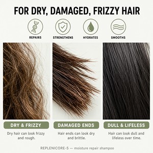 Champú Reparador de Humedad Personalizado con Aminoácidos y Extracto de Té Verde para Cabello Seco, Dañado y Encrespado, y Cuidado Capilar Diario - Product Image 3