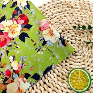 Hot Sale Soft Feeling Green Floral Pattern Cotton Woven <strong>Shirting</strong> Fabric for Woman Blouses - Product Image 5