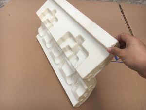 Molde de plástico de cornisa de alero de hormigón con forma escalonada para decoración de borde de techo de casa de Villa - Product Image 3