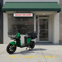 Scooter électrique de livraison de pizzas avec batterie au plomb 48V 500W, grand panier et roues de 10 pouces