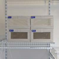 Étagère de rangement pliable en coton-lin de style moderne, grande capacité, durable, avec fenêtre visible, systèmes d'organisation