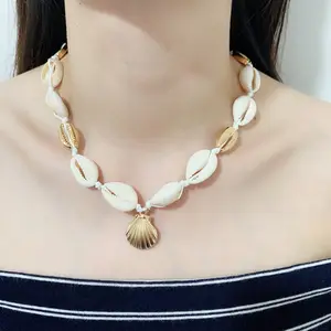 Temperament joker single necklace female summer conch shell can adjust the personality necklace