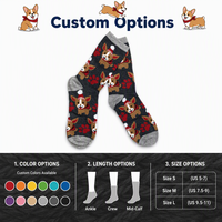 Chaussettes pour femmes, design personnalisé, couleur personnalisée, confortables, mignonnes, motif de chien de dessin animé, tricot jacquard, coton peigné, pour la vie quotidienne