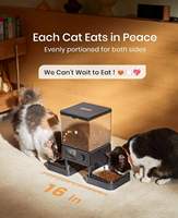 Distributeur Automatique Intelligent 2-en-1 pour Animaux de Compagnie (Chiens et Chats) : Gamelle et Fontaine à Eau, Contrôle par APP, Portable, Amour