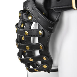 Cinturón <span class=keywords><strong>de</strong></span> <span class=keywords><strong>castidad</strong></span> para hombres con bloqueo <span class=keywords><strong>de</strong></span> <span class=keywords><strong>castidad</strong></span> jaula para pene Gay SM BDSM fetiche Sexy tangas masculinas Sexy Bondage juguete sexual para adultos - Product Image 3