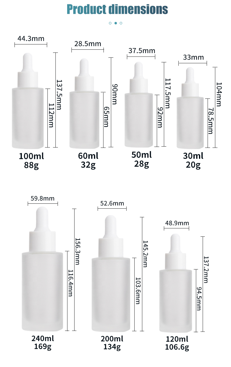 Eco Friendly Recyclable 30ml Frosted Amber Dropper Bottle leak proof