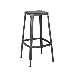 Cổ điển công nghiệp màu đen kim loại thanh phân truy cập ghế cao cho nhà bếp phòng ăn phòng khách nhà khách sạn ngoài trời-stackable - Product Image 5