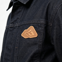 Étiquette en cuir véritable écologique avec logo personnalisé, pressée à chaud, pour chapeaux, vêtements, accessoires de confection à coudre, vente en gros OEM