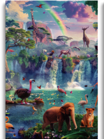 Pintura por Números de 3 Paneles para Adultos, 3 Piezas, el Mundo Mágico de los Animales, Kit de Pintura al Óleo Digital DIY para Regalo