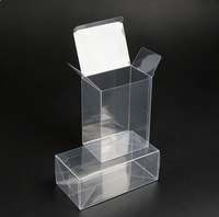 Boîte en plastique transparente pliable, auto-assemblable, emballage transparent pliable pour cadeau, jouet, cosmétique, petits articles