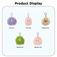 Nouvelle Boîte Mystère Porte-clés Peluche Chaton Moelleux, Poupée en Peluche Mignonne de Dessin Animé, Breloque de Sac, Cadeau Surprise Adorable pour Filles