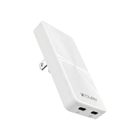 Cargador de Pared UltraSlim 65W GaN II con Doble USB-C PD - Enchufe de Pared Plegable Compacto con Compatibilidad Universal