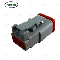 Conector Industrial Automotriz TE DT06-2S Deutsch Serie DT de 2 Pines, Carcasa Macho, IP68 Impermeable, Paso de 5.46mm