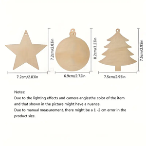 Gran oferta creativa DIY Navidad rebanadas de madera <span class=keywords><strong>colgante</strong></span> decorativo para manualidades - Product Image 6