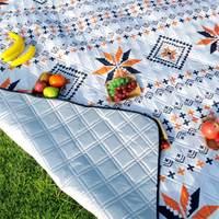 Couverture de pique-nique extérieure grande et imperméable personnalisée OEM pour le camping, la plage et les voyages - Tapis de pique-nique pliable avec sac de transport