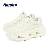Baskets Chunky Rétro Noires et Blanches à Plateforme, Rehaussantes, Personnalisables avec Logo de Marque, Style Streetwear