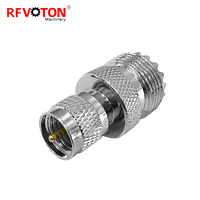 Konektor suplai pabrik 50 Ohm colokan jantan UHF MINI ke colokan betina UHF MINI Adaptor konektor RF lurus Adaptor tersedia