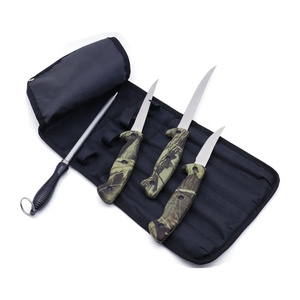 <span class=keywords><strong>Couteau</strong></span> de chasse en acier inoxydable, Kit de survie en plein air, planche à découper, ensemble de couteaux de Camping avec sac de transport - Product Image 4