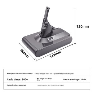 Batería de <span class=keywords><strong>Repuesto</strong></span> Compatible con Aspiradora <span class=keywords><strong>Dyson</strong></span> <span class=keywords><strong>V8</strong></span> 21.6V, Reemplazo para la Batería de <span class=keywords><strong>Repuesto</strong></span> de la Aspiradora <span class=keywords><strong>Dyson</strong></span> <span class=keywords><strong>V8</strong></span> - Product Image 4