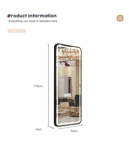 Miroir LED à prix de gros usine, mobilier de salon, miroir de coiffure haute définition avec cadre en aluminium - Product Image 5