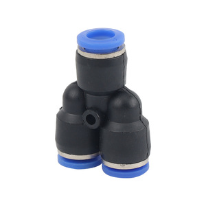 Wentai Pneumatics Blue Tee <b>Quick</b> <b>Connector</b> Py4 6 8 10 12 16 Y Type Reducer Pneumatic Fitting For Air Hose Connection - Product Image 1