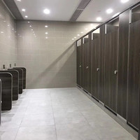 Cloison de toilette moderne de 12mm d'épaisseur pour hôtel Salle de sport étanche et vestiaire Salle de douche