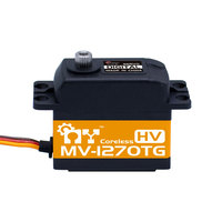Servo Digital MV-1270TG HV de 35 kg con Engranajes de Plástico y Titanio, Motor sin Núcleo, Conector JR-3P, 25T, DC6-7.4V, para Helicópteros RC, Piezas de Juguete DIY