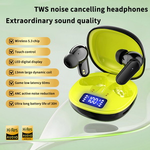 Audífonos Deportivos TWS al por Mayor con Cancelación de Ruido ANC, Auriculares Inalámbricos <span class=keywords><strong>BT</strong></span> con Pantalla LED Digital - Product Image 6