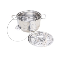 2023 Populer Stainless Steel Set Peralatan Masak Dapur 18 Buah Panci Masak & Wajan dengan Tutup Kaca untuk Memasak Dapur