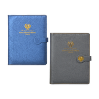 Carnet de notes personnalisé pour réunions d'affaires, en cuir PU noir avec estampage doré, pour enregistrement de bureau, avec fermoir, fabrication usine