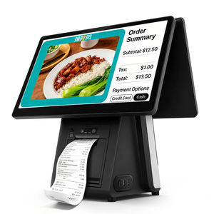 <span class=keywords><strong>Caisse</strong></span> enregistreuse tactile intelligente pour restaurants avec double écran, Wifi, Bluetooth, système POS tout-en-un - Product Image 1
