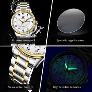   Reloj de Cuarzo Luminoso a Prueba de Agua para Hombre de Negocios, Clásico, con Movimiento Japonés, de Acero Inoxidable, con Logotipo Personalizado, de Lujo, 5667 - Product Image 5