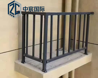 Rampe en fer forgé décorative Zhongchen, design européen traditionnel, barrière de balcon adaptée aux villas et à un usage domestique