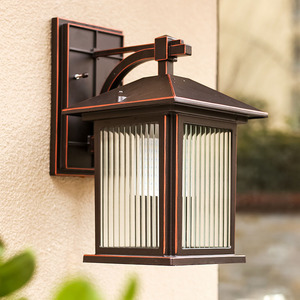 Lámparas de pared modernas creativas Retro para exteriores, luces LED decorativas doradas para pared, fuente de alimentación Solar para jardín, decoración de pared del hogar - Product Image 2