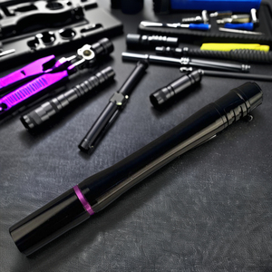 300 Lumen Black USB-C Tactical Pen Light Flashlight <strong>Torch</strong> USB Rechargeable 3W LED Mini Penlight for <strong>Easy</strong> Carry &amp; Use