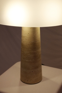 YH Reading Bedside <strong>Table</strong> Desk Lighting Modern Wabi-sabi Travertine Mushroom Natural Travertine Frosted <strong>Glass</strong> <strong>Table</strong> <strong>Lamp</strong> - Product Image 2