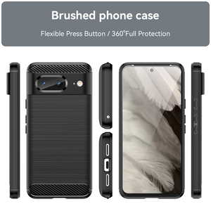 Silicone Soft Back Cover Tpu Mobile Phone Case Carbon <strong>Fiber</strong> for <strong>Google</strong> Pixel 8 8 Pro 8A Tpu for <strong>Google</strong> Pixel 9 9 Pro - Product Image 2