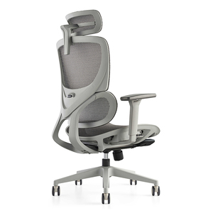 Silla ergonómica de malla con respaldo alto y marco gris nuevo para oficina con diseño moderno para oficina en casa Cadeira Escritorio - Product Image 1