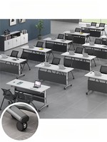 Table de Réunion Pliante, Table d'Apprentissage, Combinaison Modulable, Bureau Mobile, Grande Table de Conférence