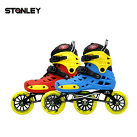 Vente en gros de patins à roulettes STANLEY Mini Tank Urban Skate pour jeunes et juniors, rouge et bleu, avec des roues rigides ABEC-9 85A, cadre en aluminium