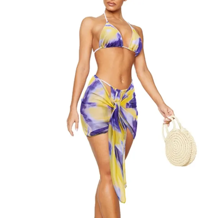 2022 Vendor Swimwear Bikini Sexi New Hot Style Three Piece Swim Wear Hot Seller For Women Leopard Print Swimsuit